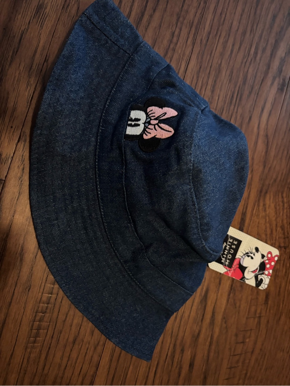 Disney Minnie Mouse Dark Denim Bucket Hat with Pink Bow